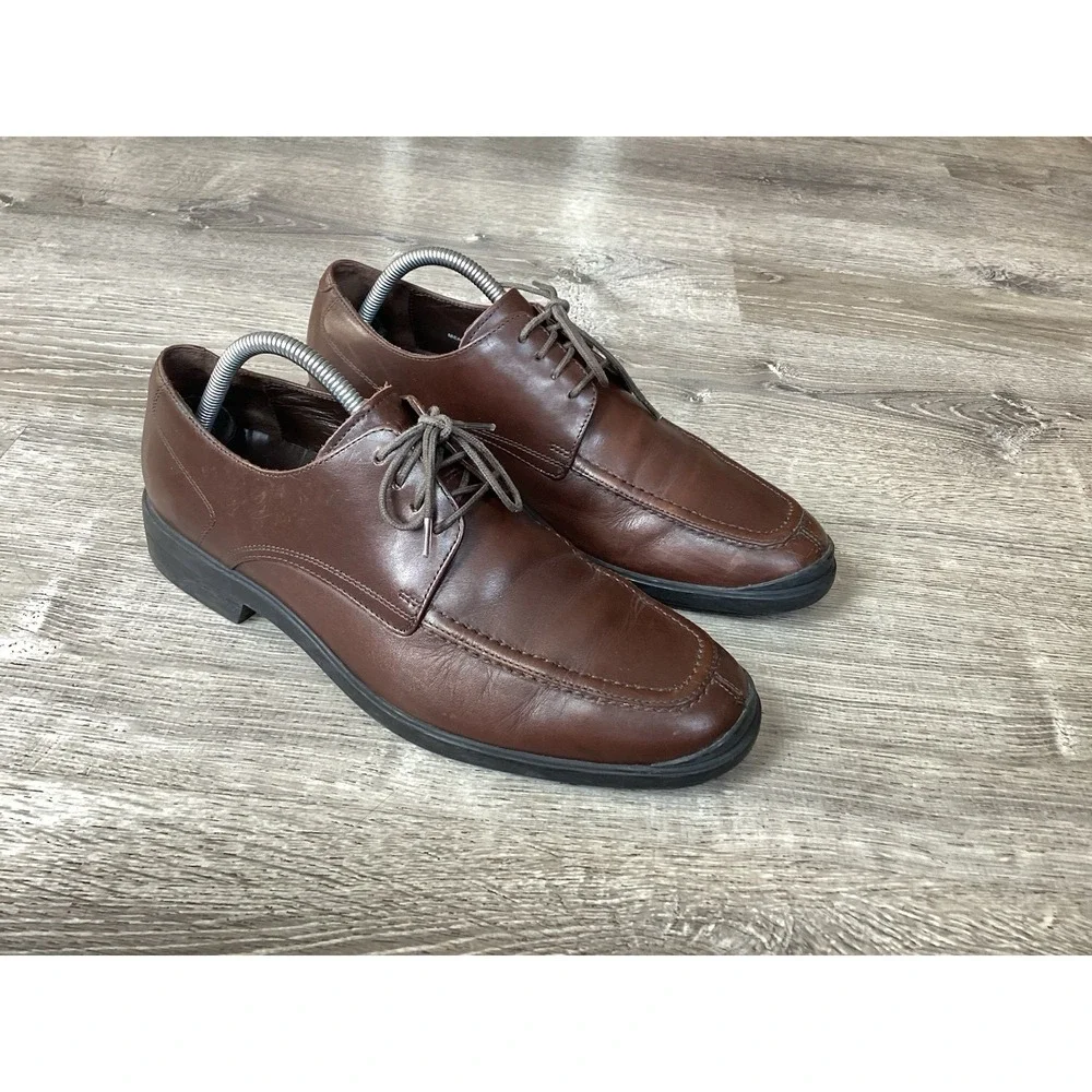 Cole Haan C10697 Stylar Split Toe Leather Brown Apron Oxford Shoes Men's Size 9